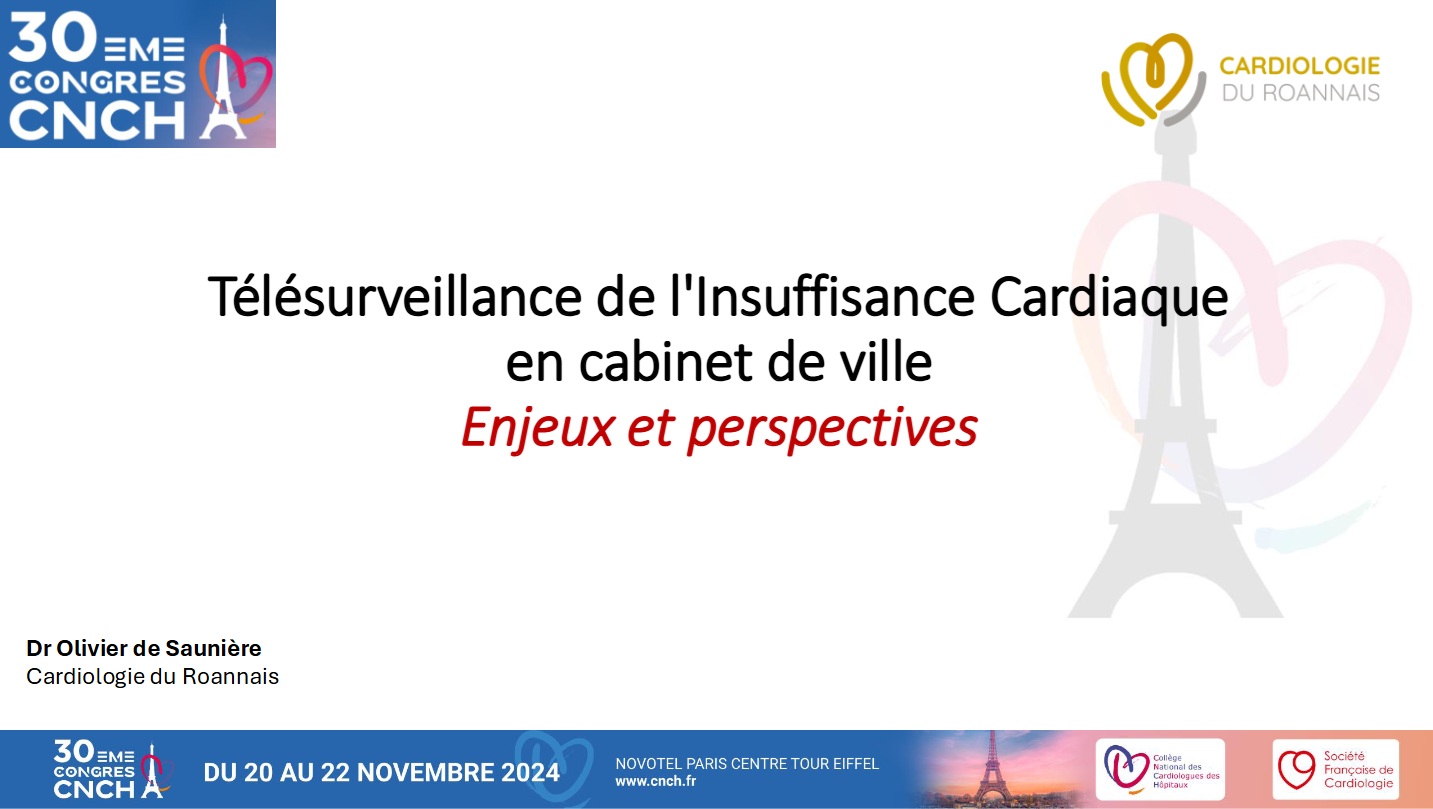 Présentation du Dr de Saunièrevau congrès CNCH