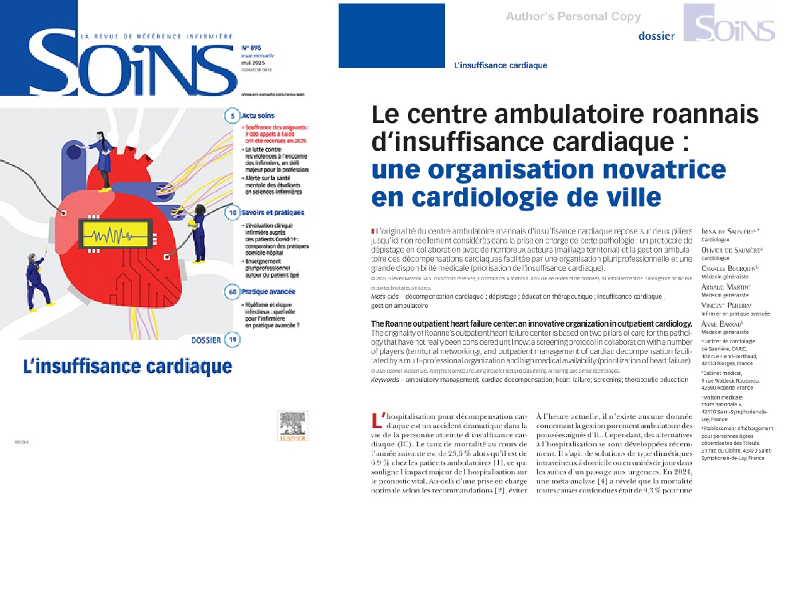 Article dans la revue SOINS